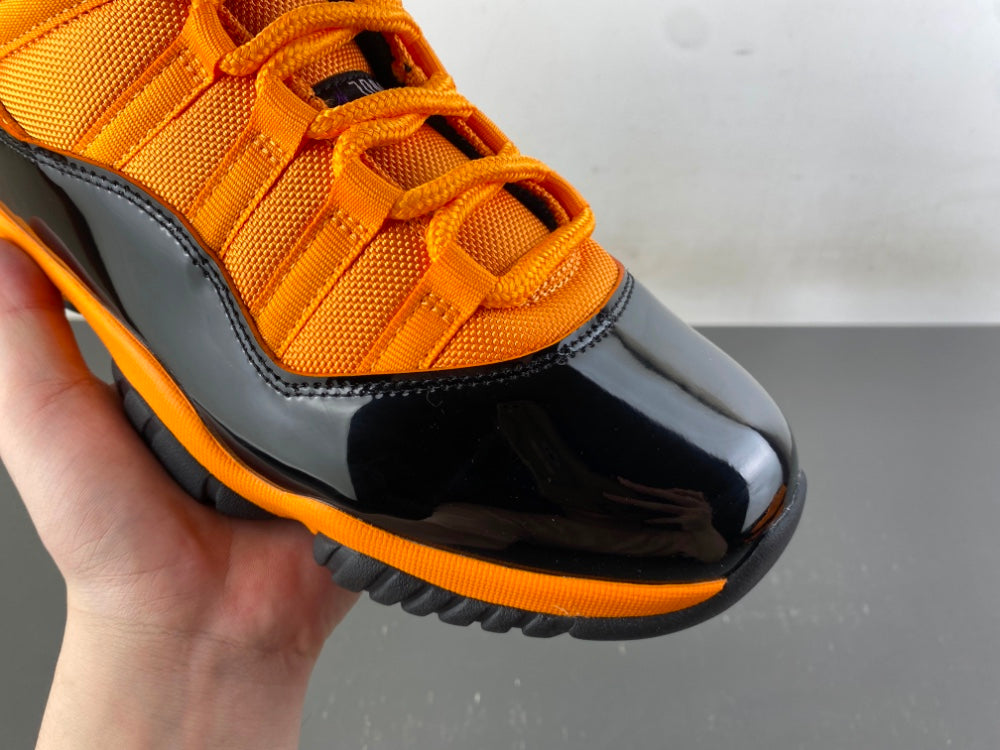 Low Top Sneakers, Black Orange Colorway, Patent Leather Footwear, Lace Up Design, Casual Gift for Sneaker Fans