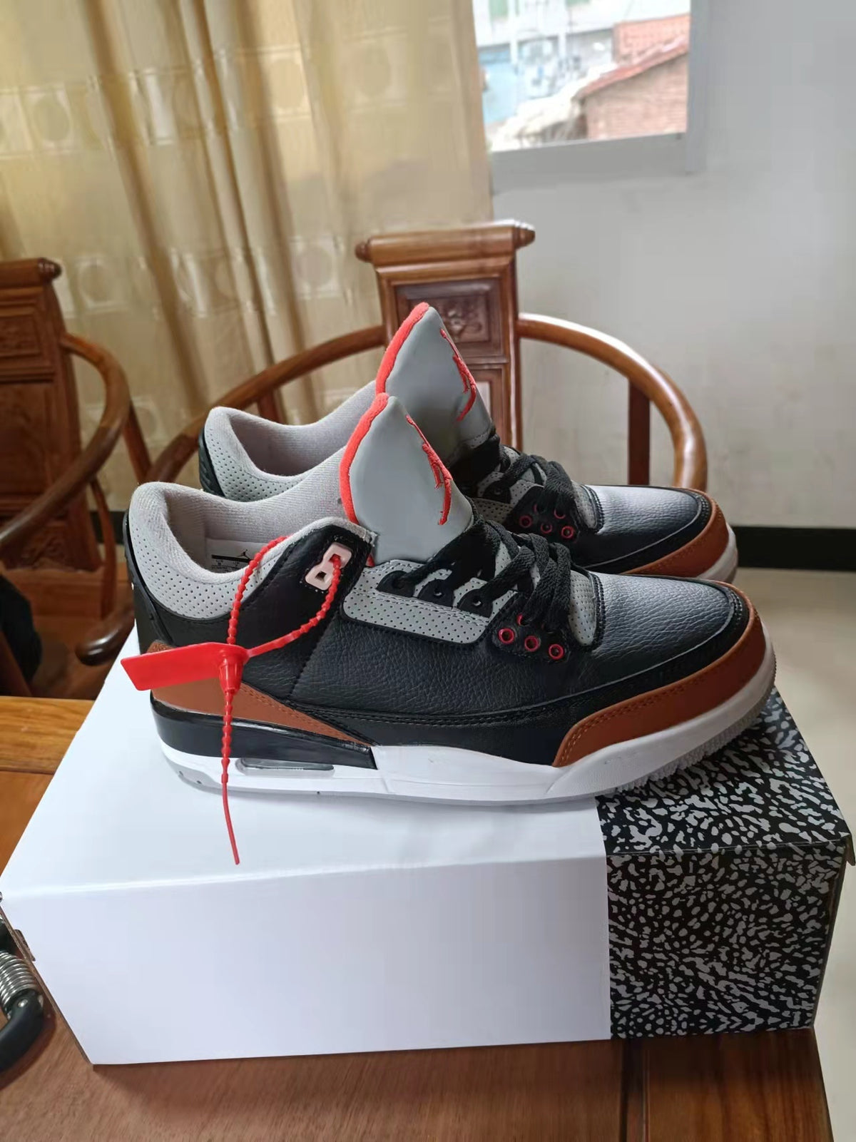 Sneakers, Black Brown Colorway, Lace Up Design, Casual Gift for Sneaker Fans