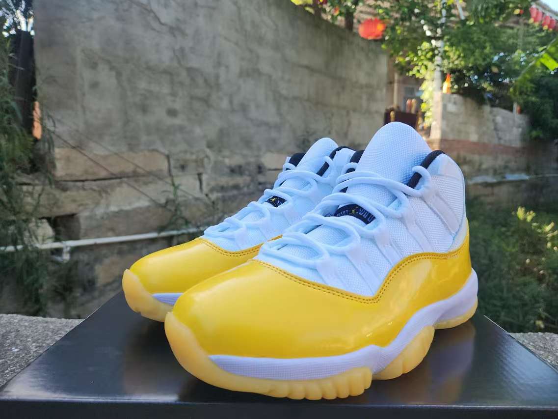 High Top Sneakers, White Yellow Colorway, Lace Up Design, Casual Gift for Sneaker Fans