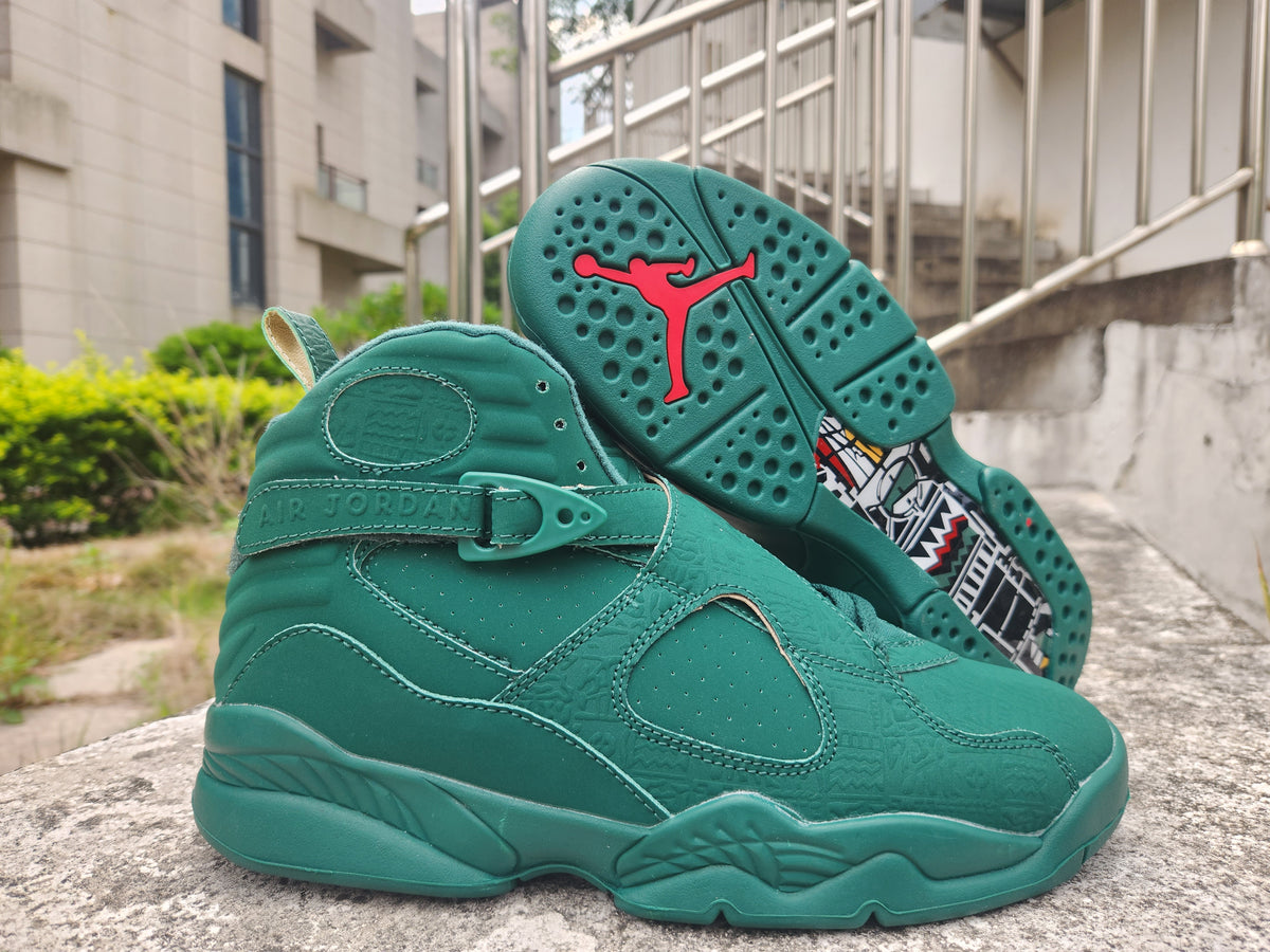 High Top Sneakers, Green Colorway, Strap Design, Casual Gift for Sneaker Fans