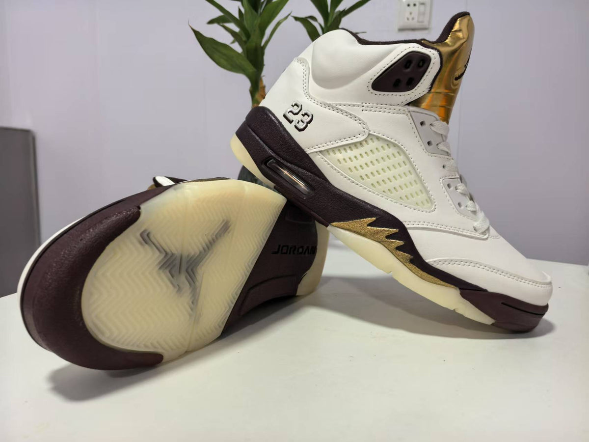 High Top Sneakers, Gold Colorway, Lace Up Design, Casual Gift for Sneaker Fans