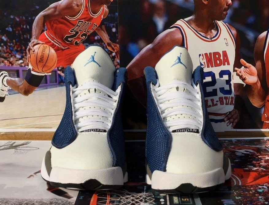 Sneakers, Blue White Gray Colorway, Lace Up Design, Casual Gift for Sneaker Fans