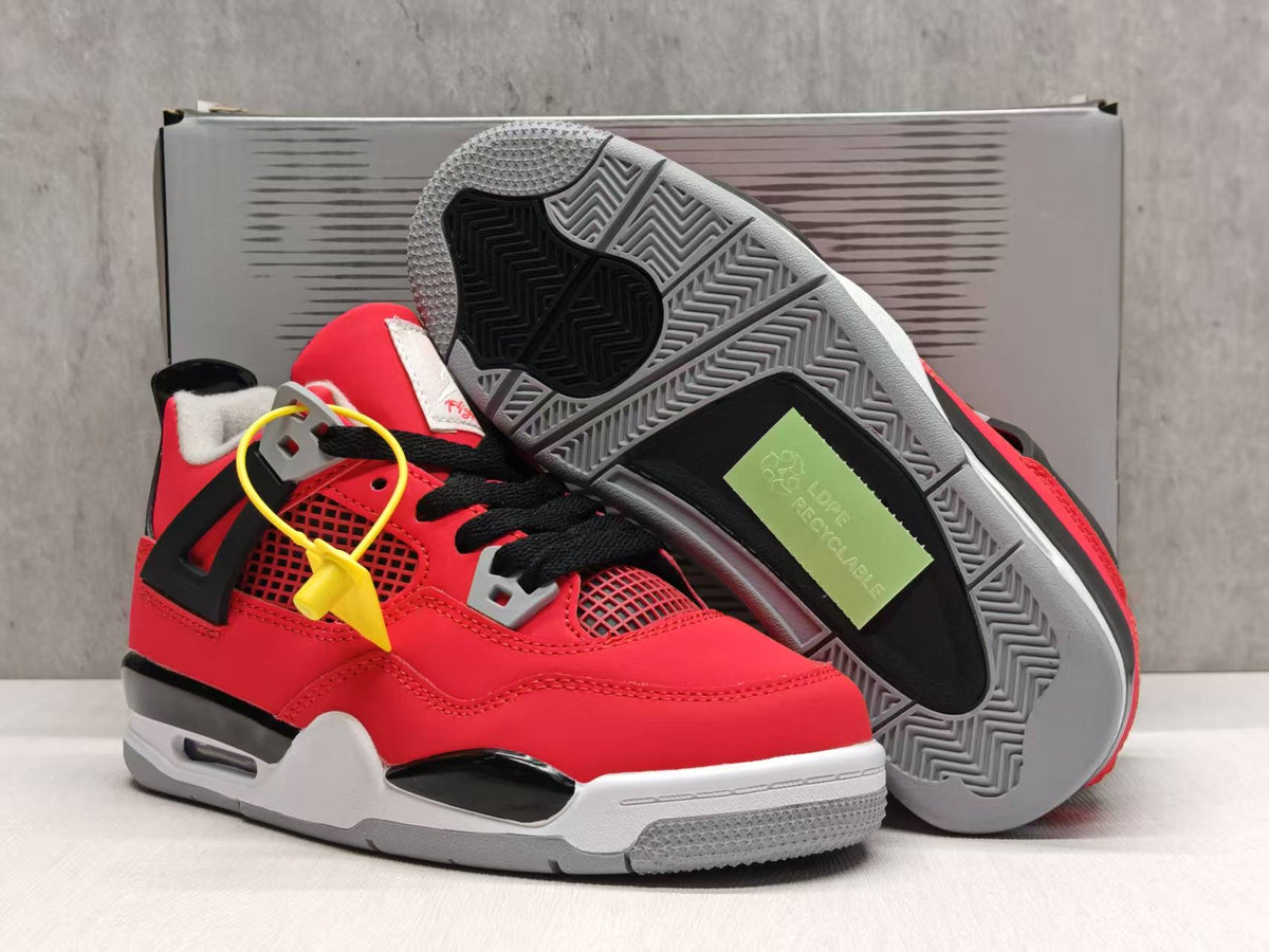 Mid Top Sneakers, Red Black Colorway, Lace Up Design, Casual Gift for Sneaker Fans