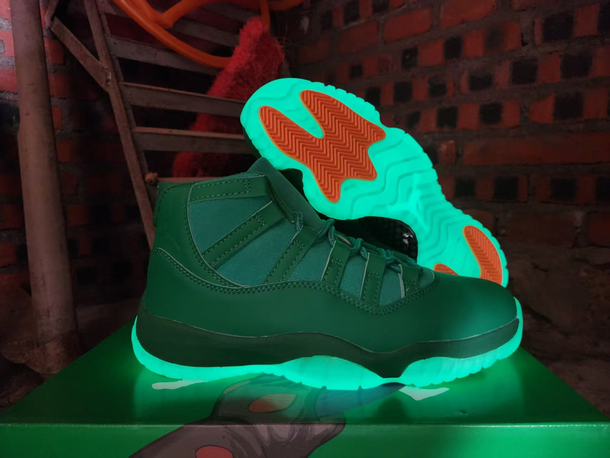 High Top Sneakers, Green Colorway, Lace Up Design, Casual Gift for Sneaker Fans