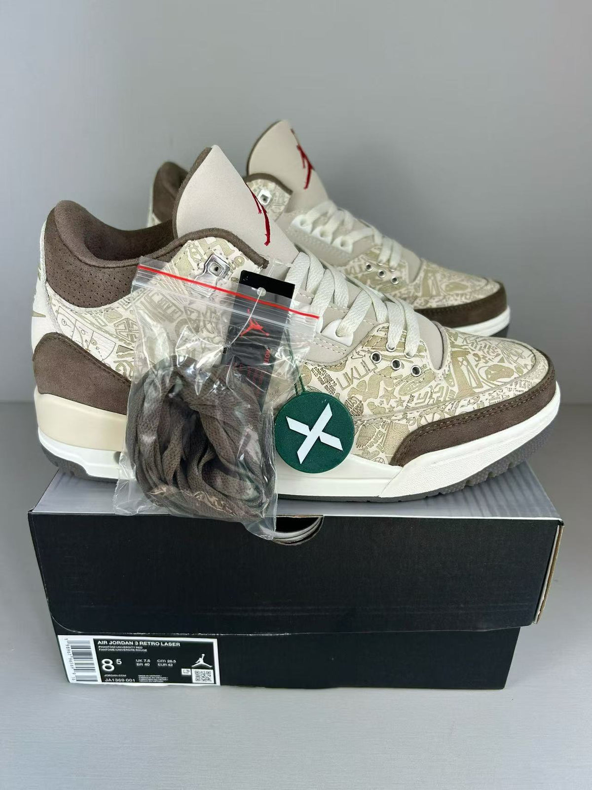 Low Top Sneakers, Beige Brown Colorway, Lace Up Design, Casual Gift for Sneaker Fans