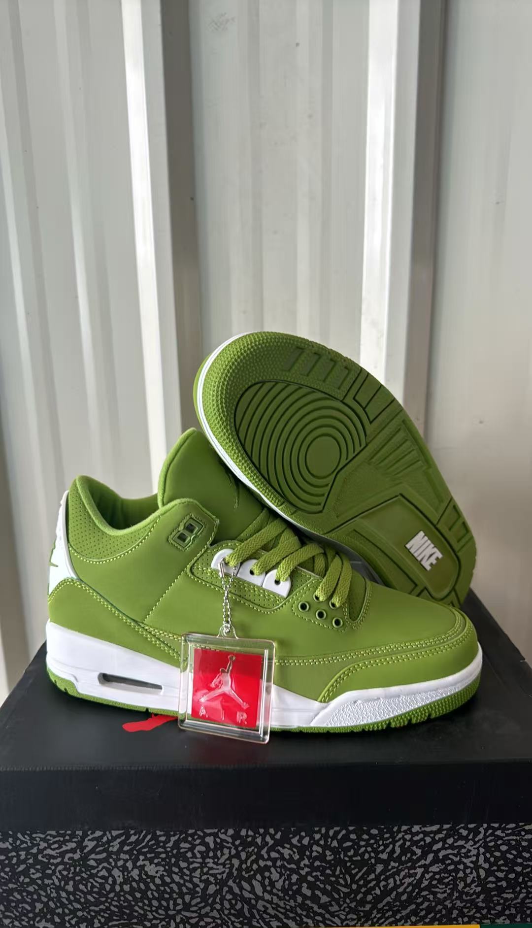 Mid Top Sneakers, Green White Colorway, Lace Up Design, Casual Gift for Sneaker Fans