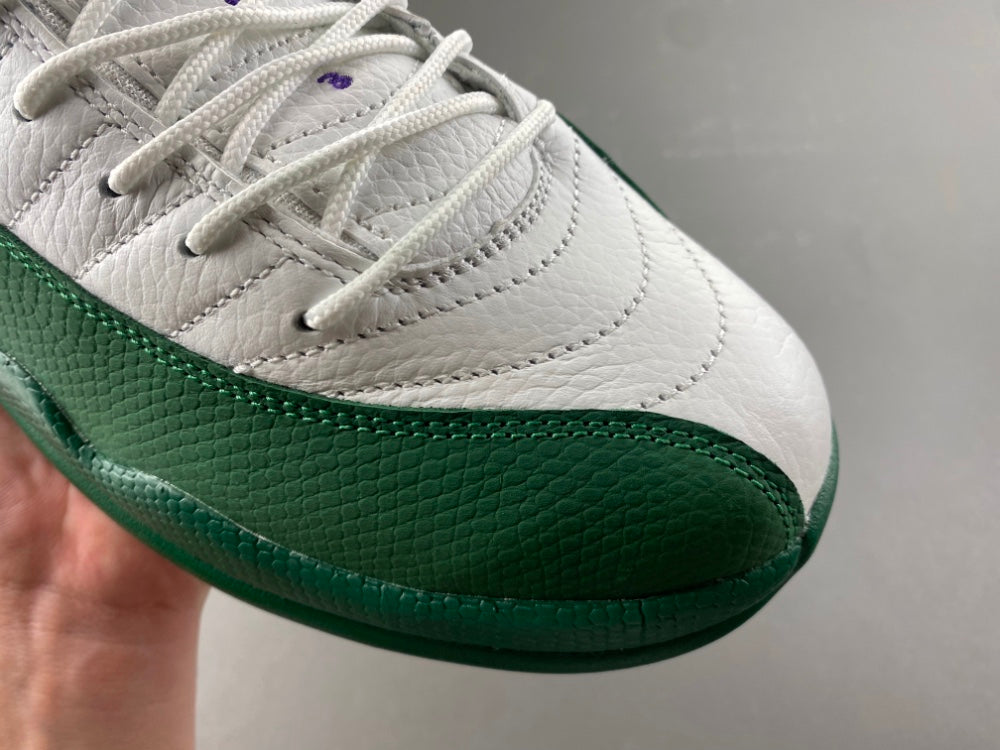 Low Top Sneakers, White Green Purple Colorway, Lace Up Design, Casual Gift for Sneaker Fans