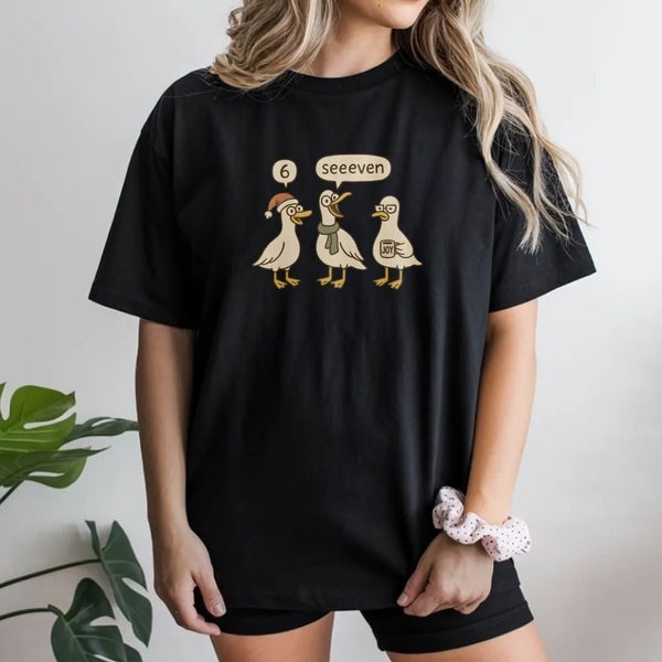 Humorous Math Pun Teacher Shirt, Six Seven Duck Teacher T-Shirt, Duck Math Educator Graphic Tee, Adorable School Math Teacher