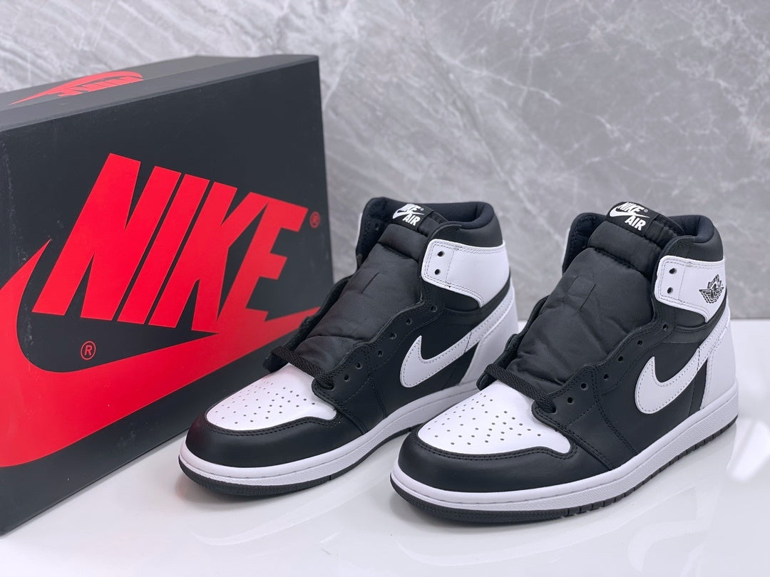 High Top Sneakers, White Black Colorway, Lace Up Design, Casual Gift for Sneaker Fans