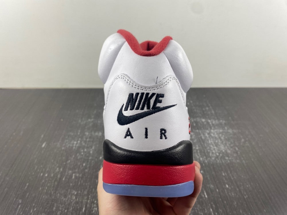 High Top Sneakers, White Black Red Colorway, Leather Footwear, Lace Up Design, Casual Gift for Sneaker Fans