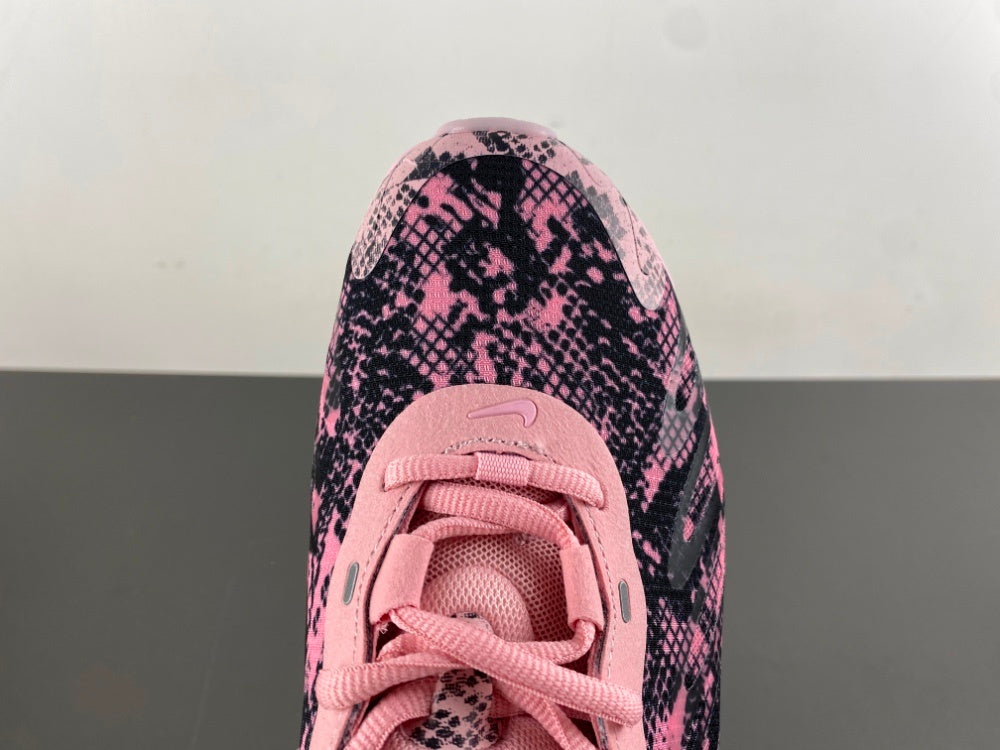 Low Top Sneakers, Pink Colorway, Camouflage Pattern, Lace Up Design, Casual Gift for Sneaker Fans