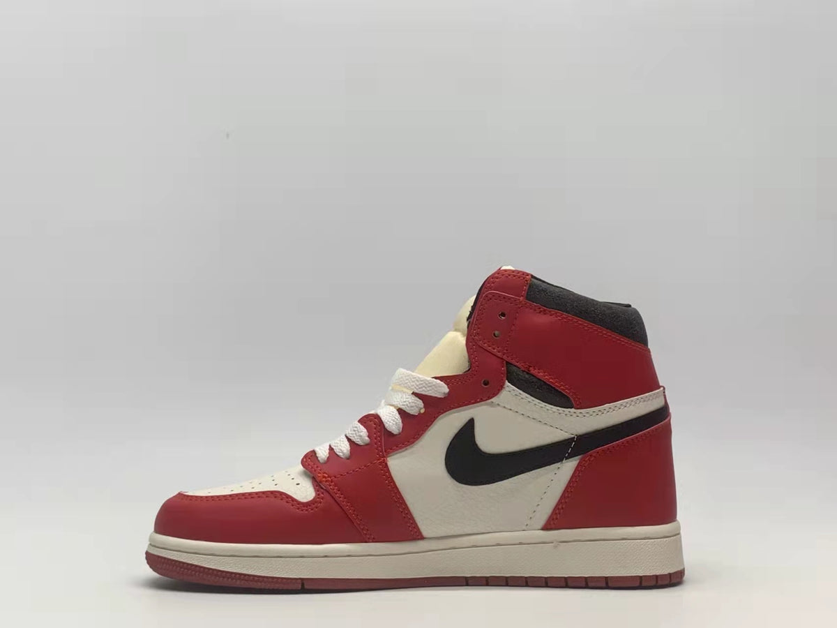 Sneakers, Red Cream Colorway, Lace Up Design, Casual Gift for Sneaker Fans