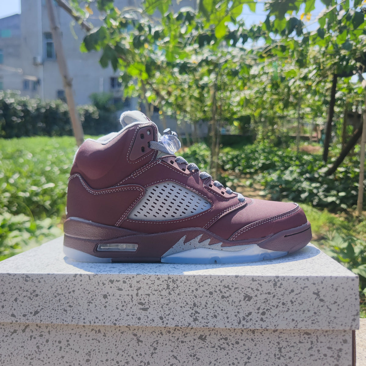 Sneakers, Burgundy Colorway, Lace Up Design, Casual Gift for Sneaker Fans