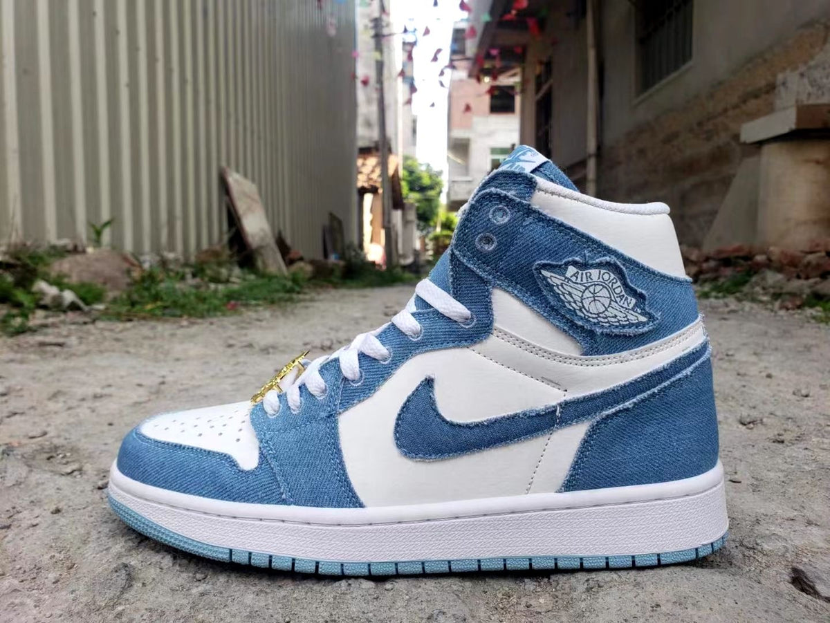 Low Top Sneakers, Blue White Colorway, Lace Up Design, Casual Gift for Sneaker Fans