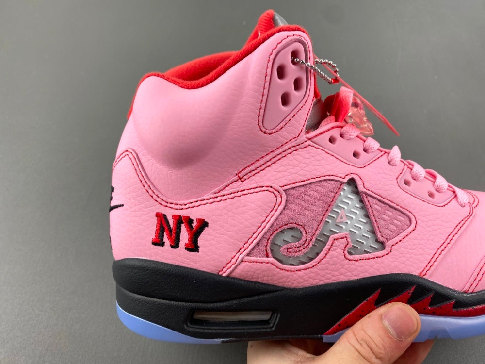Low Top Sneakers, Pink Colorway, Leather Footwear, Lace Up Design, Casual Gift for Sneaker Fans