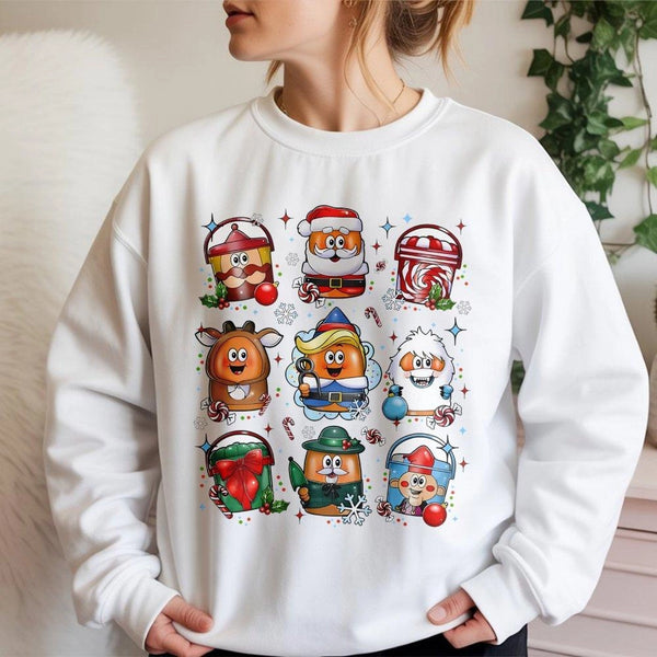 Humorous Fast Food Christmas Sweater, Christmas Chicken Nuggets Sweatshirt, Christmas Foodie Sweatshirt, Holiday Food Crewnec