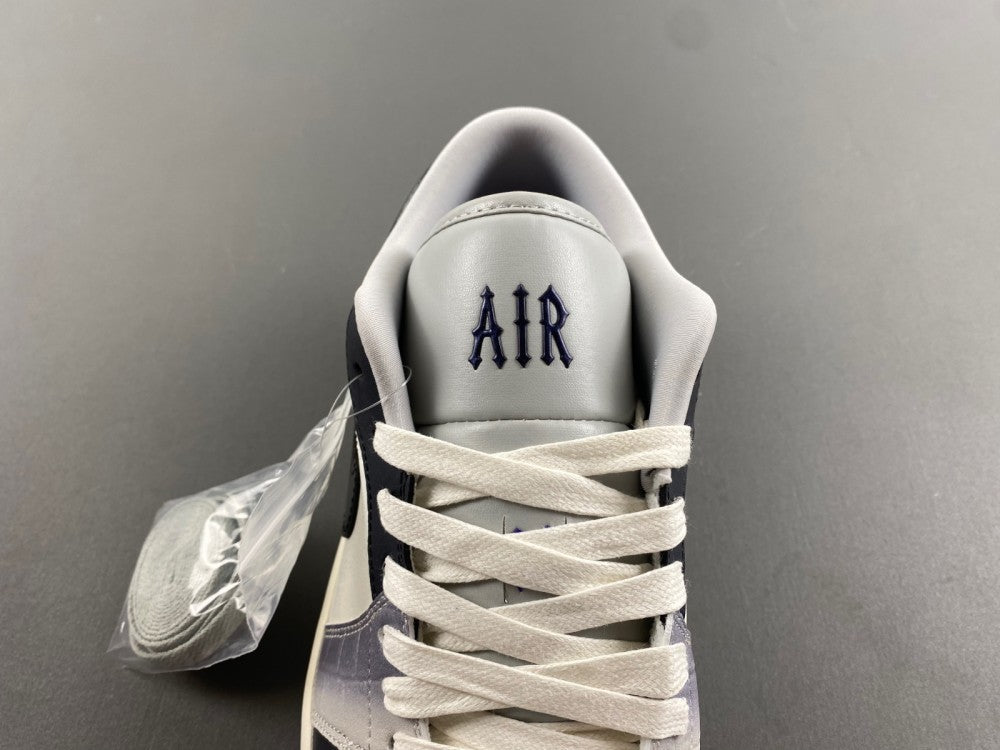 Low Top Sneakers, Blue White Black Colorway, Lace Up Design, Casual Gift for Sneaker Fans