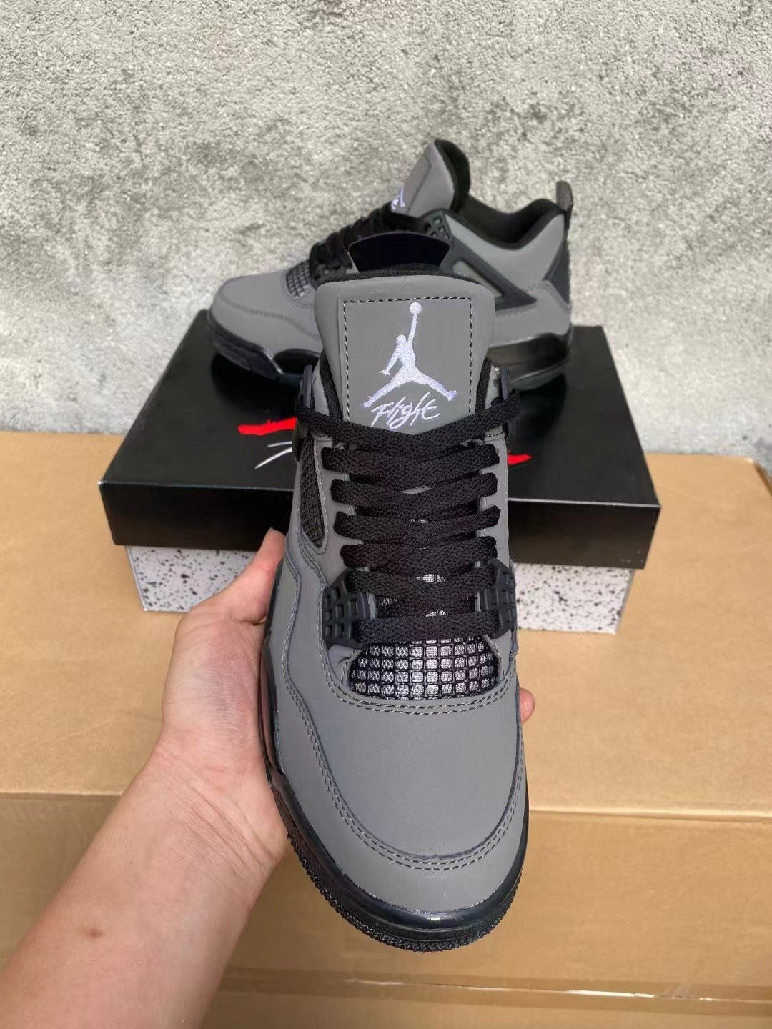 Mid Top Sneakers, Black Gray Colorway, Lace Up Design, Casual Gift for Sneaker Fans