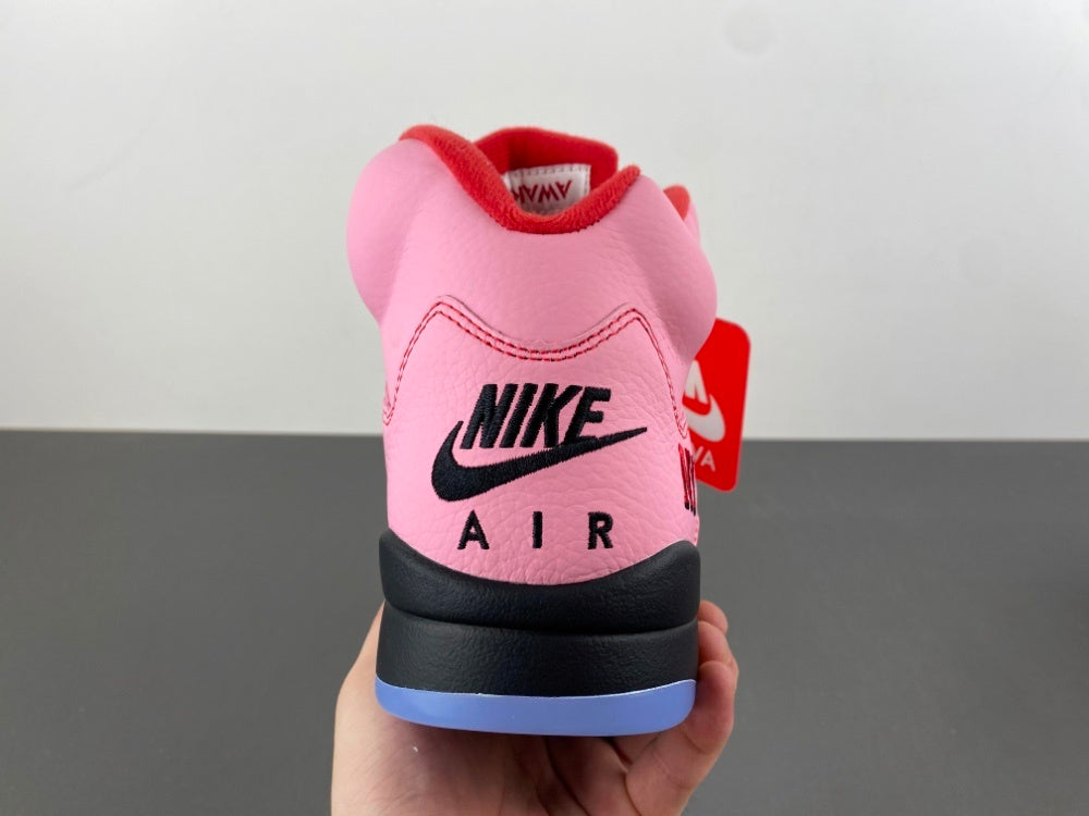 Low Top Sneakers, Pink Colorway, Leather Footwear, Lace Up Design, Casual Gift for Sneaker Fans
