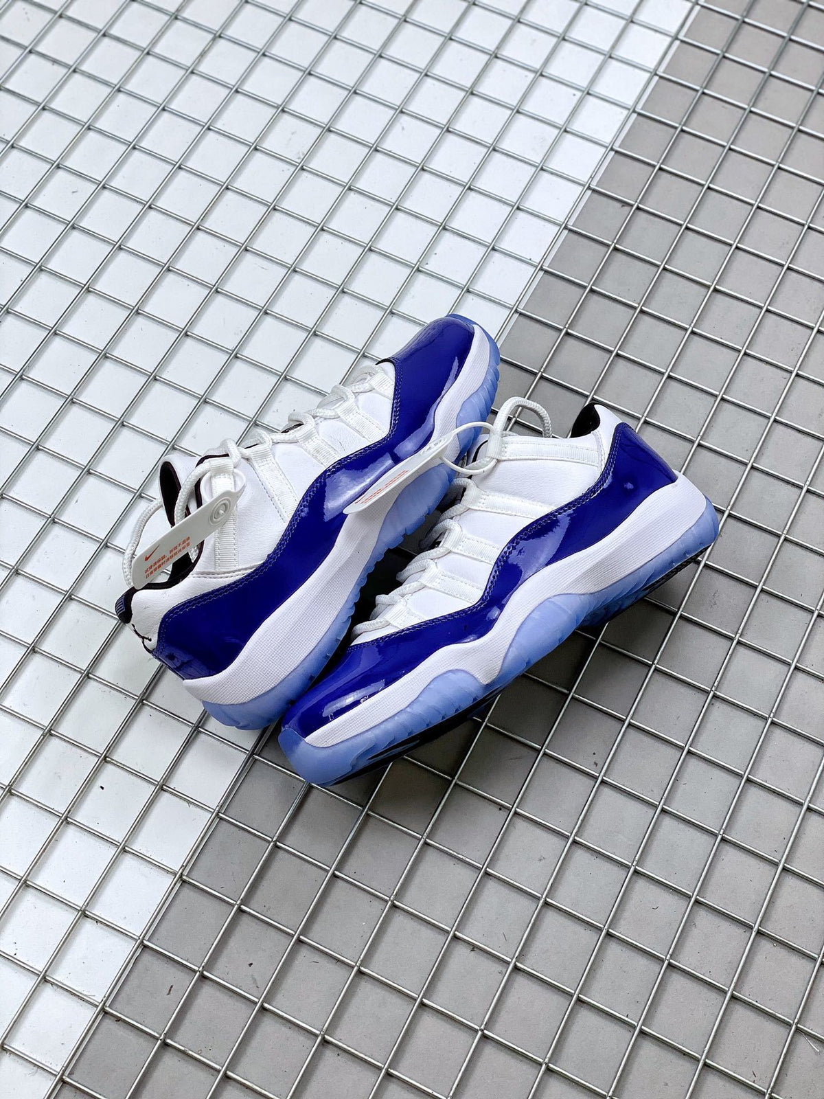 Low Top Sneakers, Blue White Colorway, Lace Up Design, Casual Gift for Sneaker Fans
