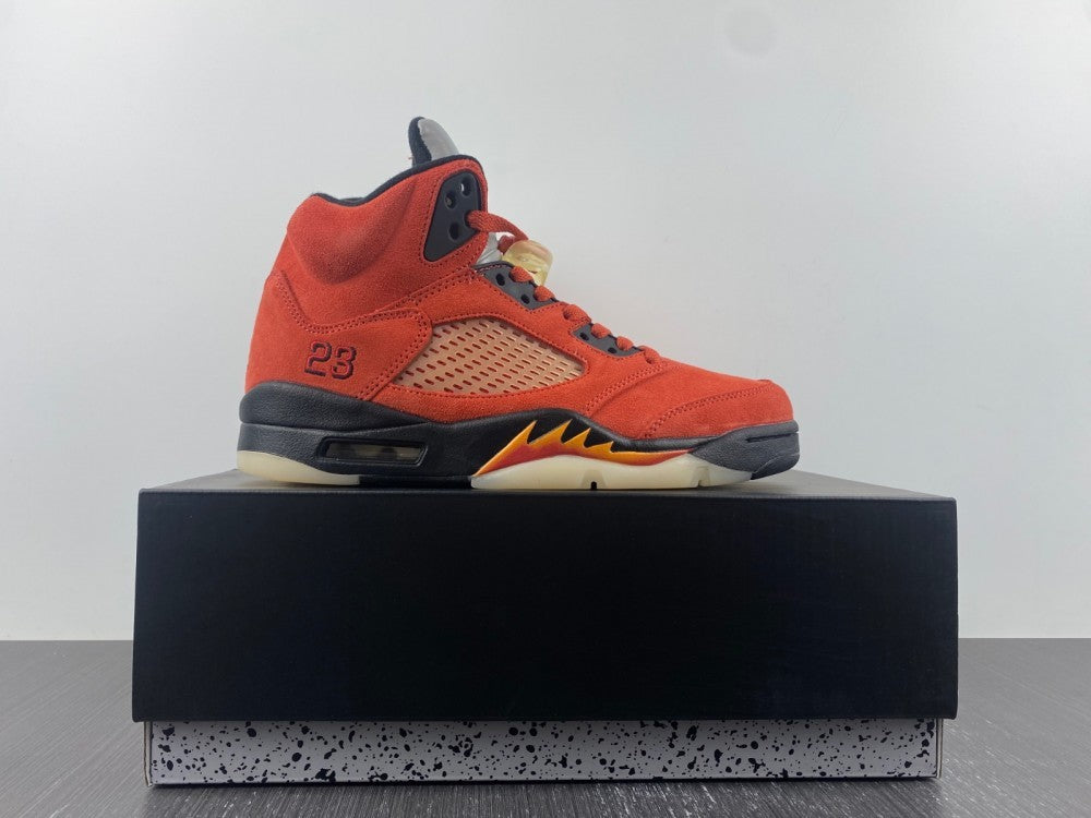 Sneakers, Orange Black Colorway, Lace Up Design, Casual Gift for Sneaker Fans