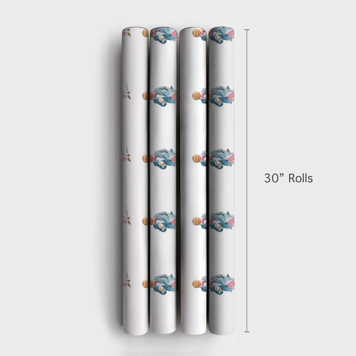 Coffee Gingerbread Gift Wrap, Dapper Gingerbread Man Wrapping Paper, Preppy Christmas Wrapping Paper, Whimsical Holiday Wrapp