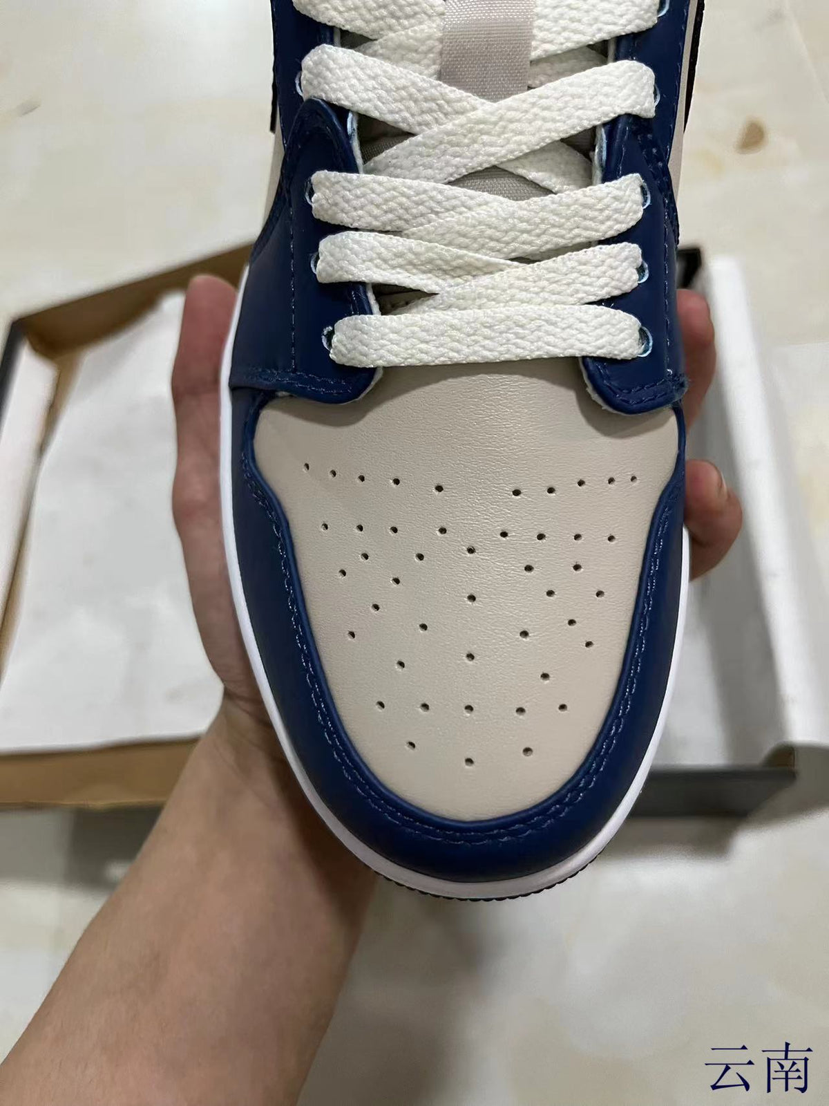 Low Top Sneakers, Blue Gray Colorway, Lace Up Design, Casual Gift for Sneaker Fans