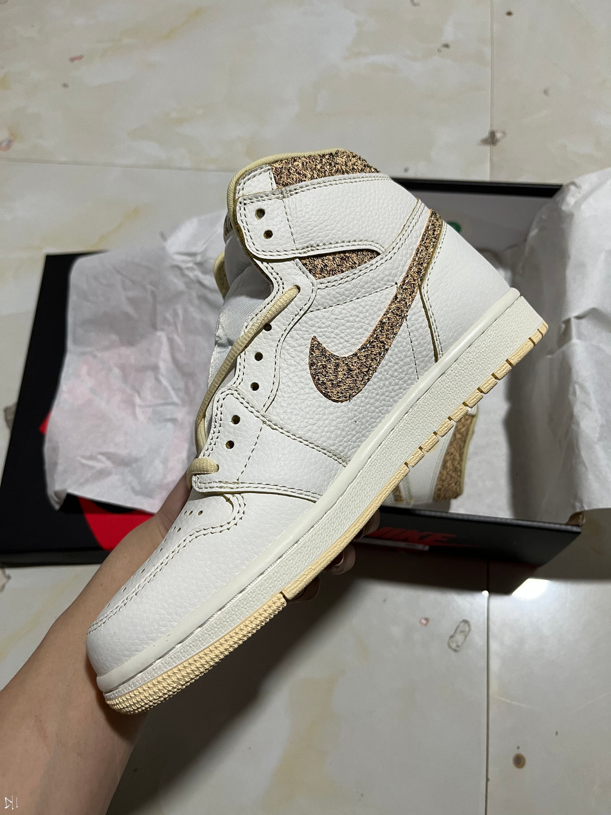 High Top Sneakers, Off White Colorway, Lace Up Design, Casual Gift for Sneaker Fans