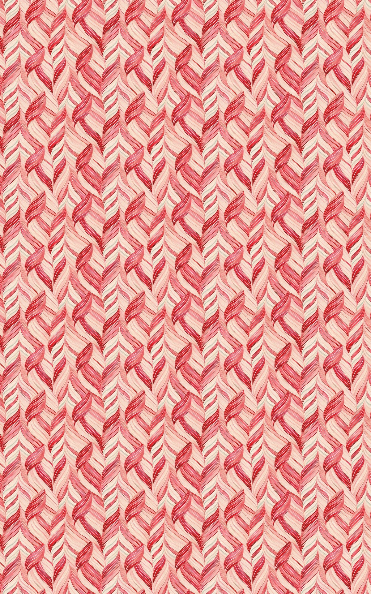 Abstract Red Pink Herringbone Gift Wrap, Candy Cane Wrapping Paper, Holiday Wrapping Paper Roll, Xmas Present Paper, Christma
