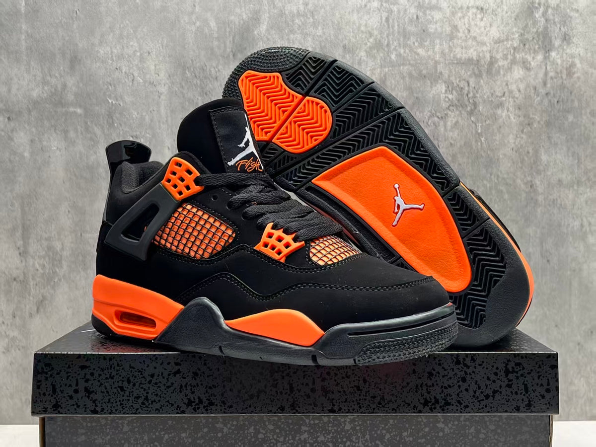 Mid Top Sneakers, Orange Colorway, Lace Up Design, Casual Gift for Sneaker Fans