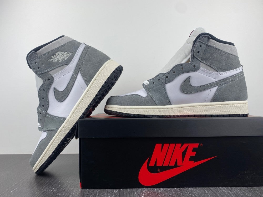 High Top Sneakers, Gray Black Colorway, Leather Footwear, Lace Up Design, Casual Gift for Sneaker Fans