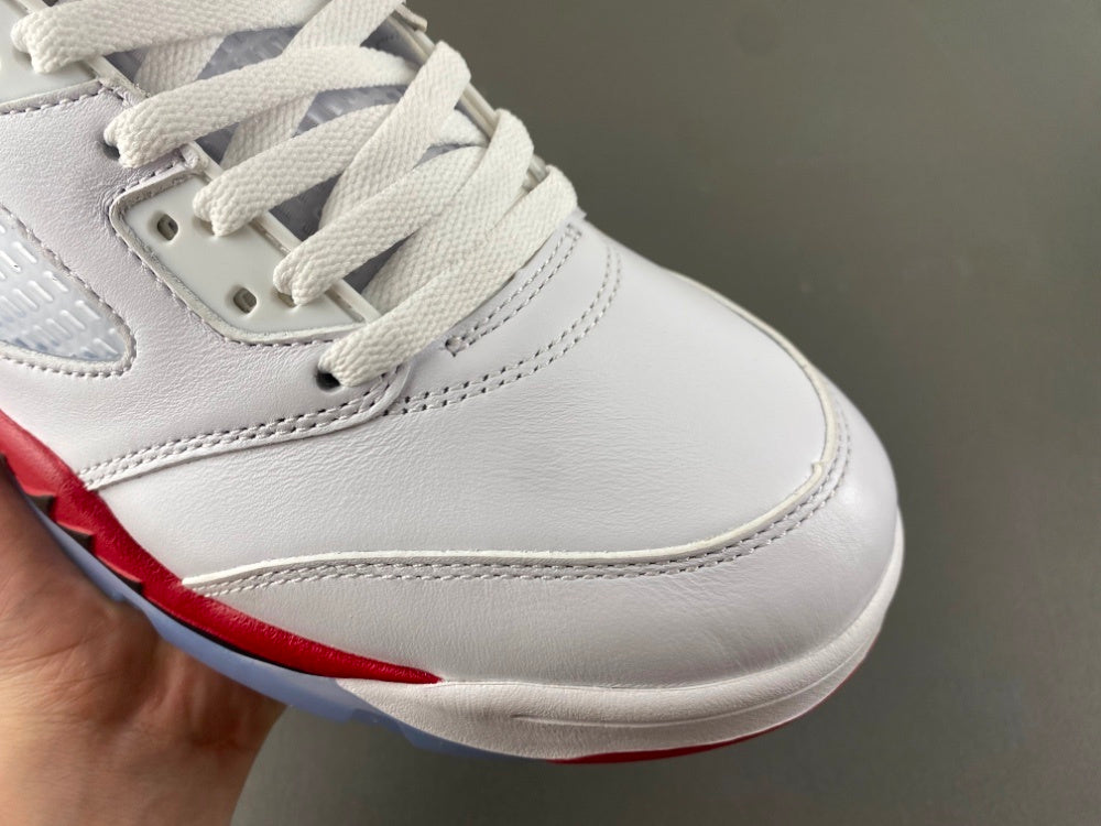High Top Sneakers, White Black Red Colorway, Lace Up Design, Casual Gift for Sneaker Fans