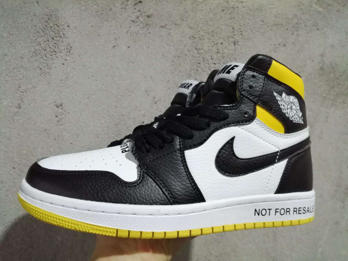 Sneakers, Black Yellow Colorway, Lace Up Design, Casual Gift for Sneaker Fans