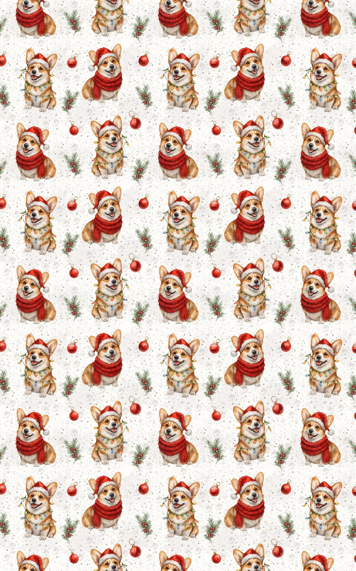 Santa Hat Mistletoe Dog Gift Wrap, Corgi Christmas Wrapping Paper, Festive Corgi Wrapping Paper, Adorable Corgi Holiday Gift 