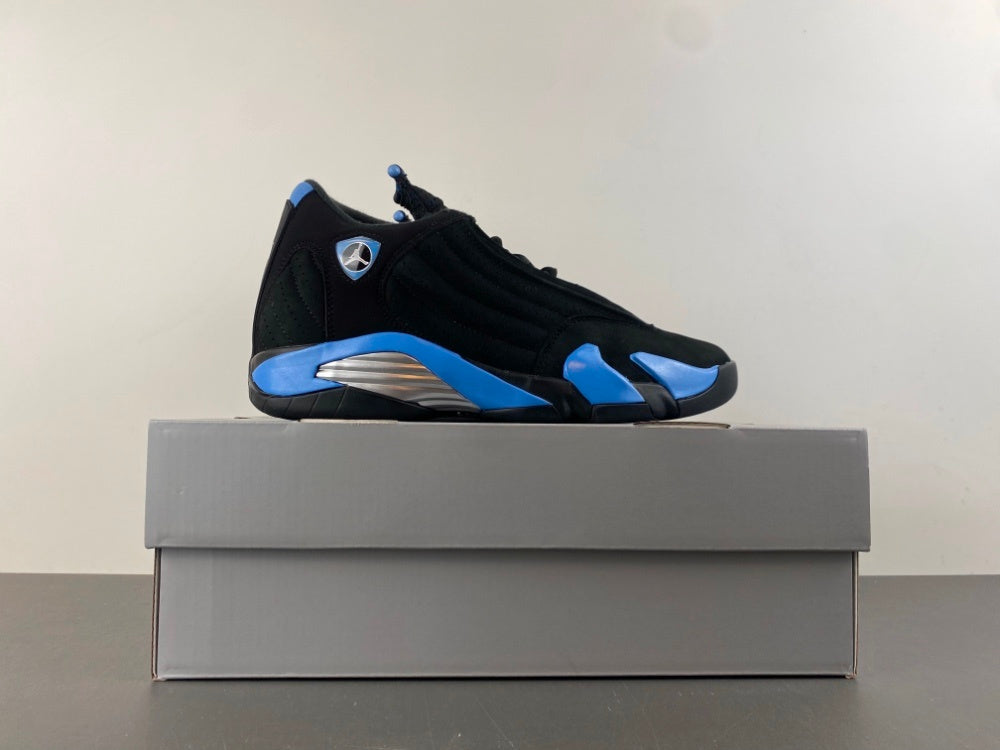 Low Top Sneakers, University Blue Black Colorway, Lace Up Design, Casual Gift for Sneaker Fans