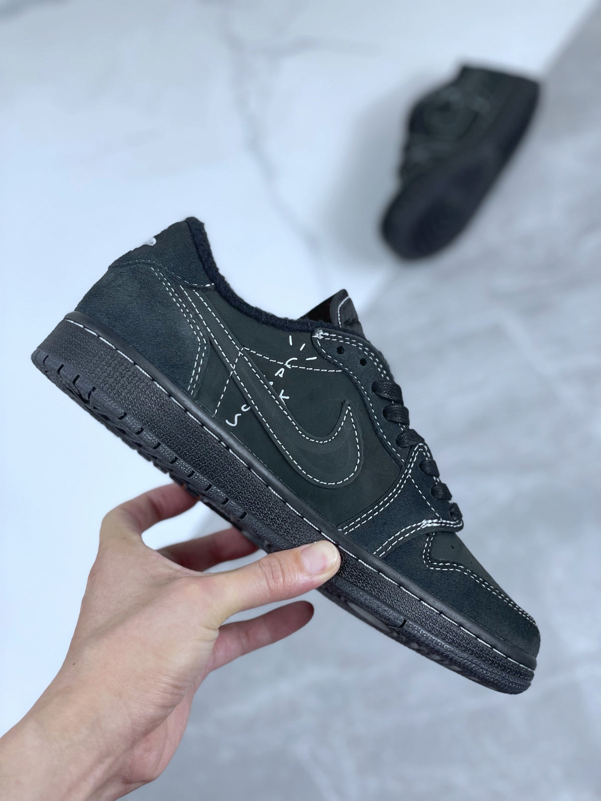 Low Top Sneakers, Black Colorway, Reverse Hook Design, Lace Up Design, Fleece Lined Design, Casual Gift for Sneaker Fans