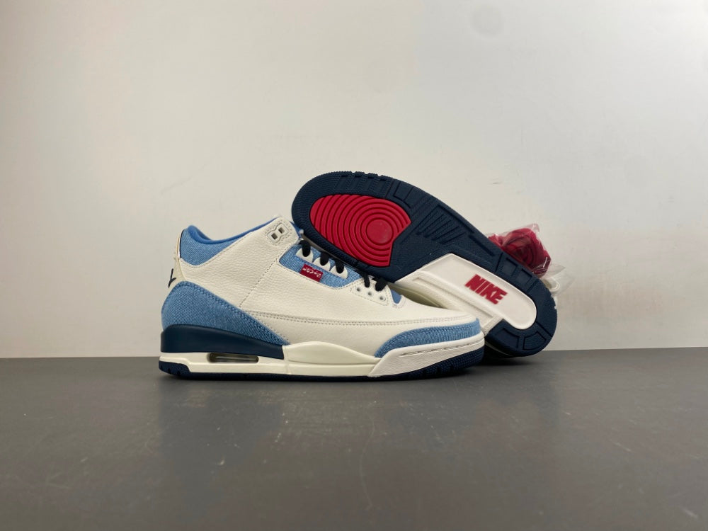 Retro Low Top Sneakers, Blue White Colorway, Leather Footwear, Lace Up Design, Casual Gift for Sneaker Fans