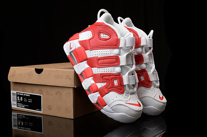 Sneakers, White Red Colorway, Lace Up Design, Casual Gift for Sneaker Fans