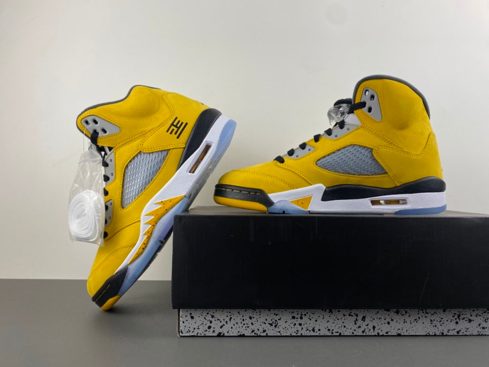 High Top Sneakers, Yellow Colorway, Lace Up Design, Casual Gift for Sneaker Fans