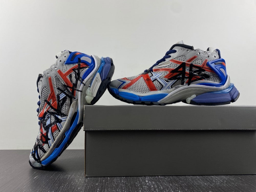 Low Top Sneakers, Blue Gray Colorway, Lace Up Design, Casual Gift for Sneaker Fans