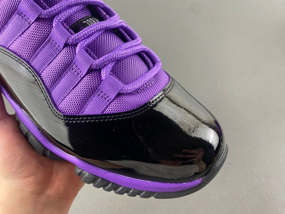 Retro High Top Sneakers, Black Purple Colorway, Leather Footwear, Lace Up Design, Casual Gift for Sneaker Fans