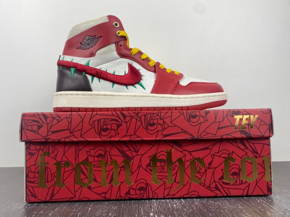 Sneakers, Burgundy White Yellow Colorway, Lace Up Design, Casual Gift for Sneaker Fans