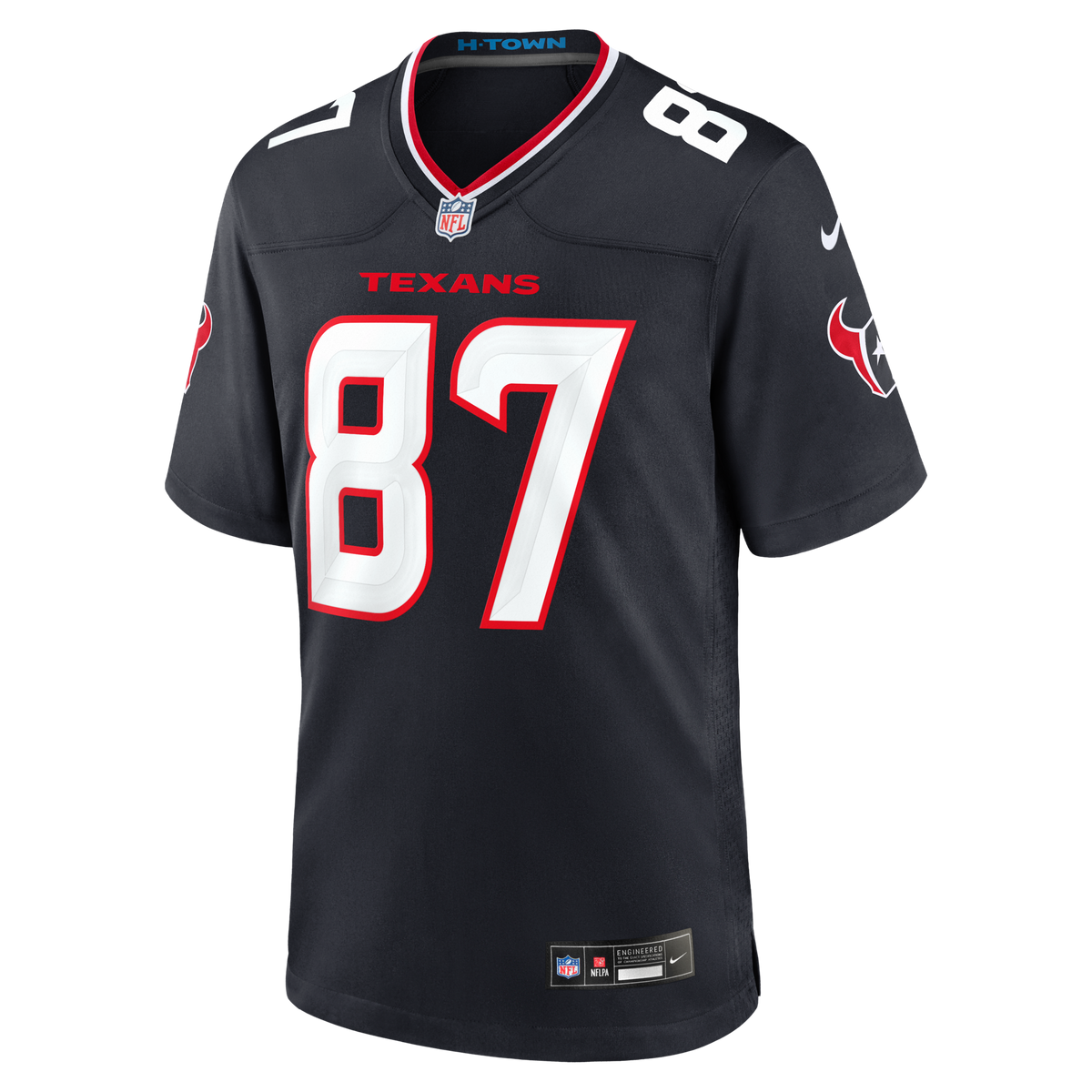 Houston Texans Foster Moreau Navy Team Game Jersey