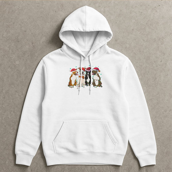 Festive Pitbull Holiday Hoodie, American Pit Bull Terrier Christmas Hoodie, Adorable Dog Lover Graphic Sweatshirt, Winter Pet