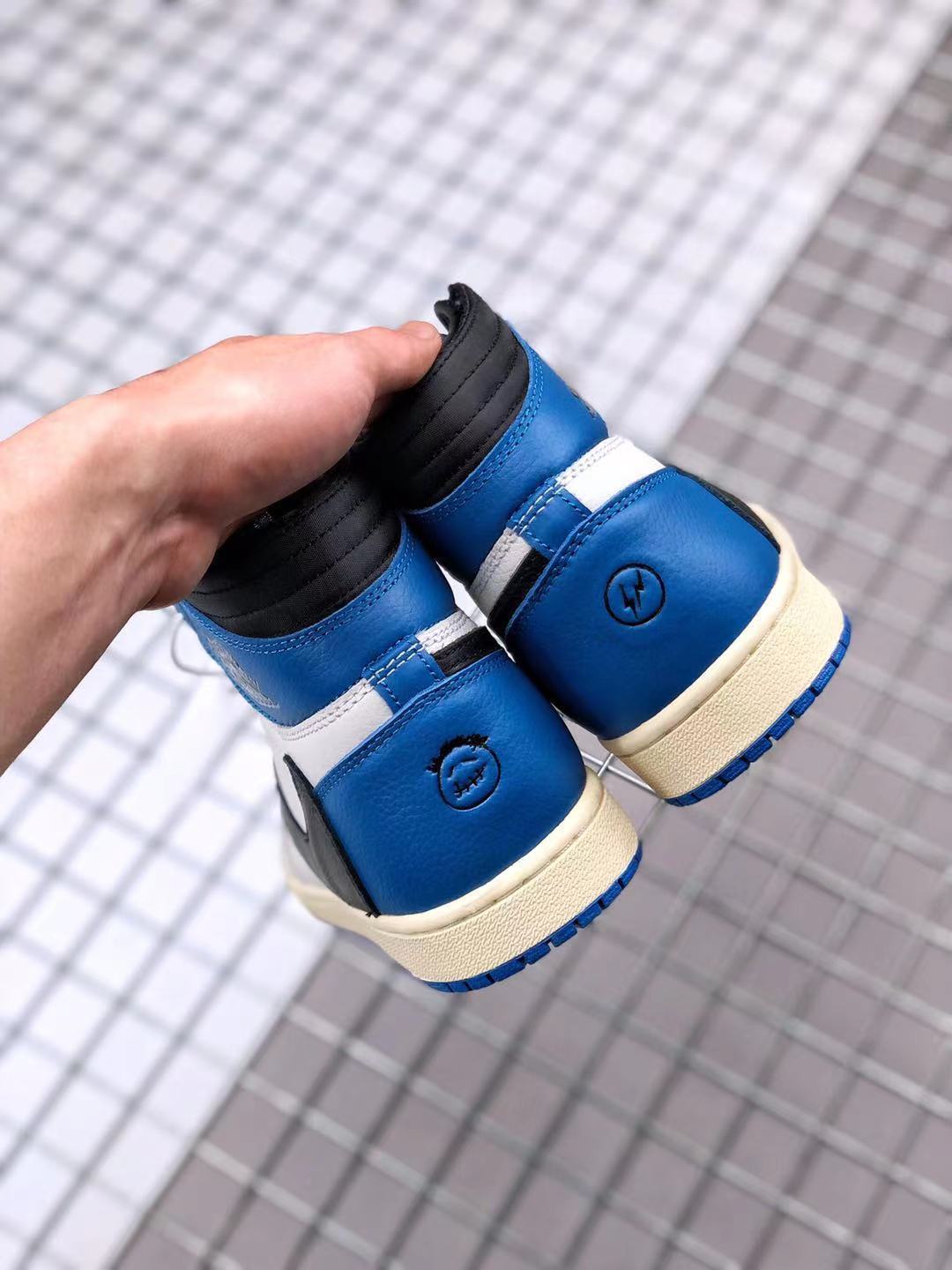 High Top Sneakers, Blue Colorway, Reverse Hook Design, Lace Up Design, Casual Gift for Sneaker Fans