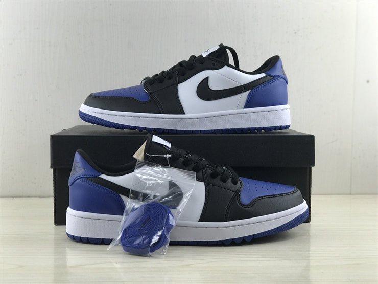 Low Top Golf Shoes, Blue Black White Colorway, Lace Up Design, Casual Gift for Shoe Lovers