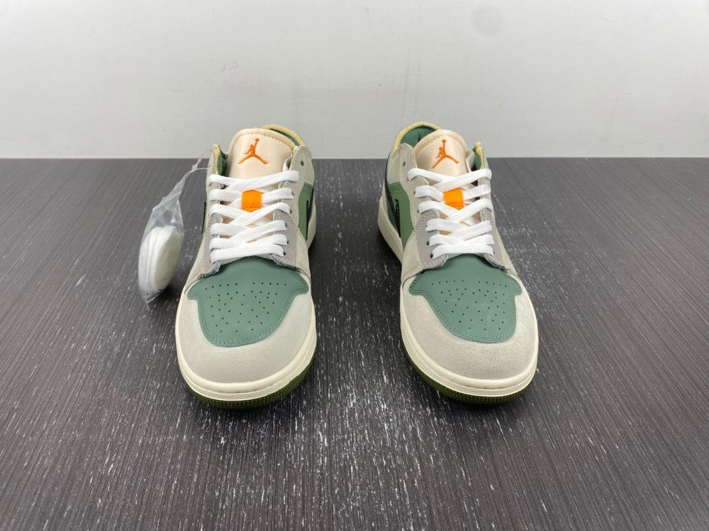 Low Top Sneakers, Black Green Gray Colorway, Lace Up Design, Casual Gift for Sneaker Fans