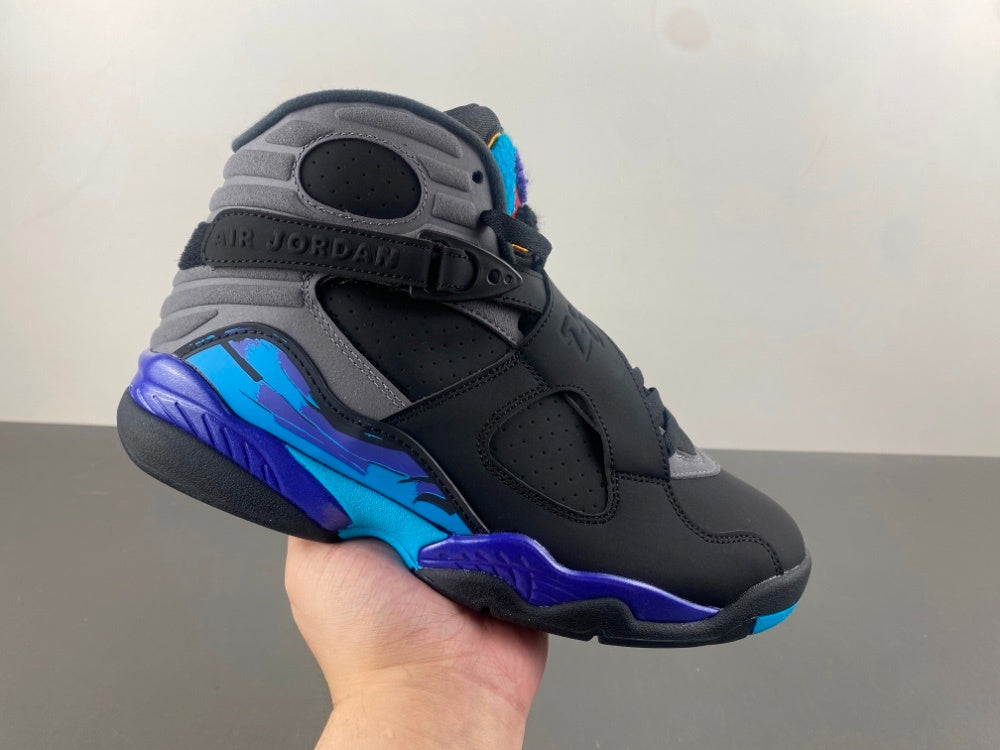 High Top Sneakers, Blue Black Purple Gray Colorway, Strap Design, Casual Gift for Sneaker Fans