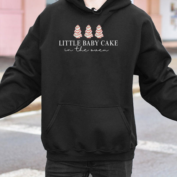 Christmas Pregnancy Announcement Hoodie, Baby Cake in the Oven Hoodie, Holiday Baby Reveal Sweatshirt, Expecting Mom Hooded P