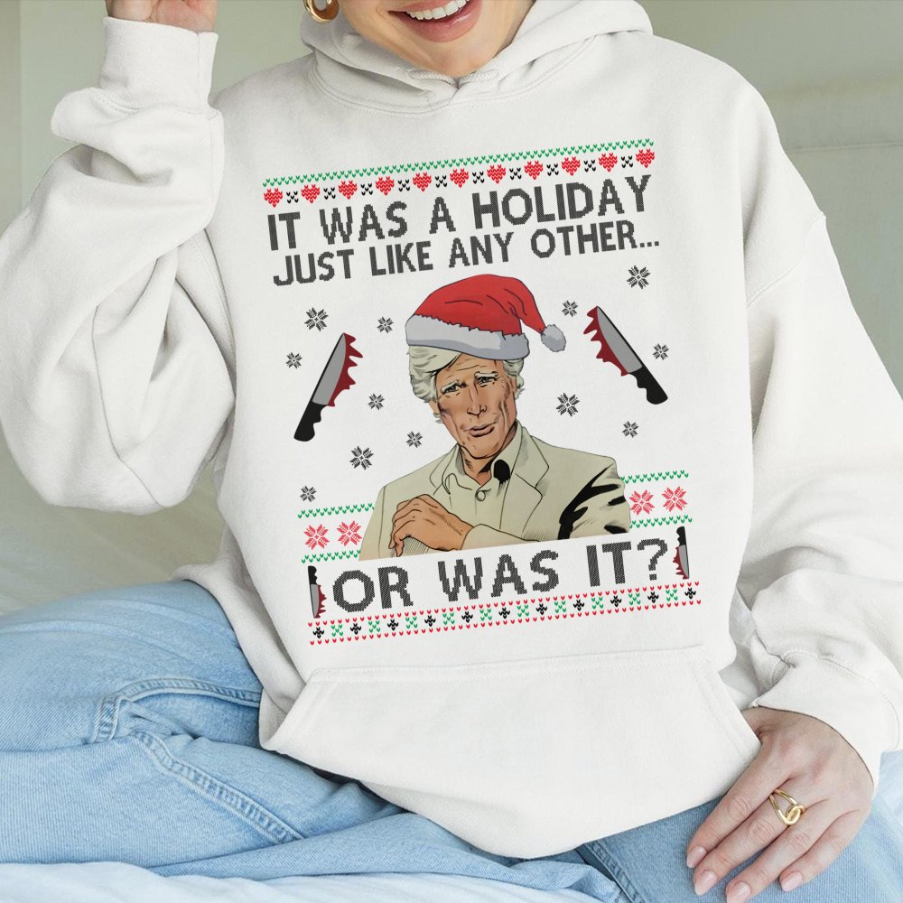 Humorous Murder Mystery Holiday Sweatshirt, True Crime Ugly Christmas Hoodie, Serial Killer Christmas Pullover, Comfy True Cr
